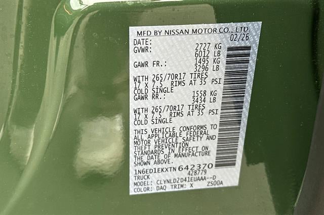 2026 Nissan Frontier PRO-4X