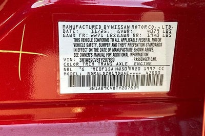 2026 Nissan Sentra SV