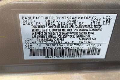 2027 Nissan Sentra SV